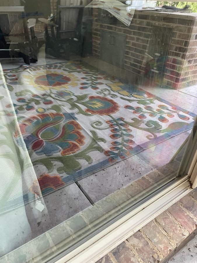 Decorative window after cleaning — spotless